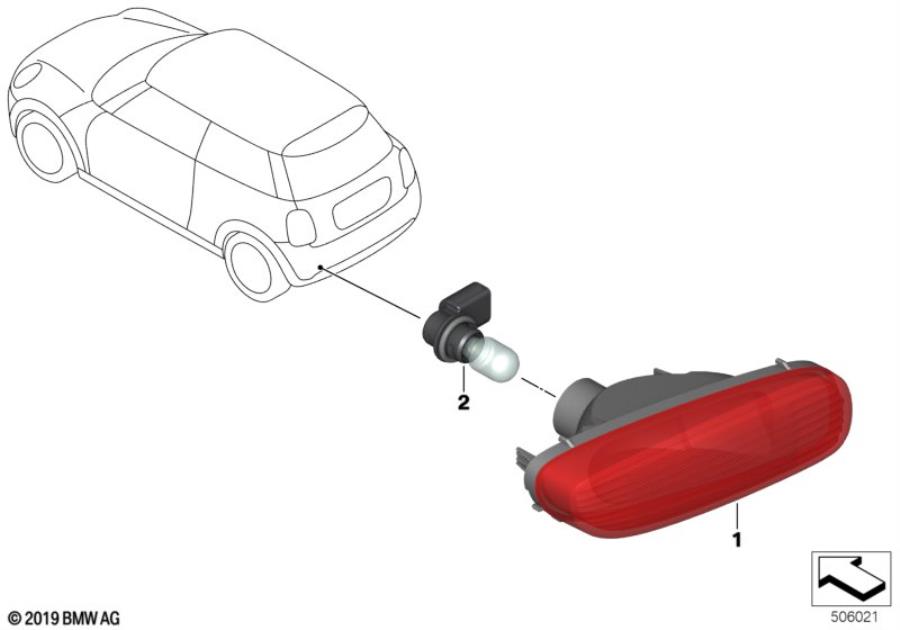 Diagram Rear fog light for your MINI