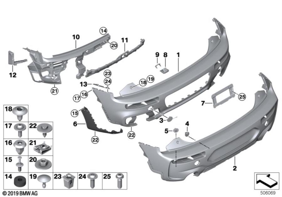 Diagram Aerokit, trim panel, rear for your MINI