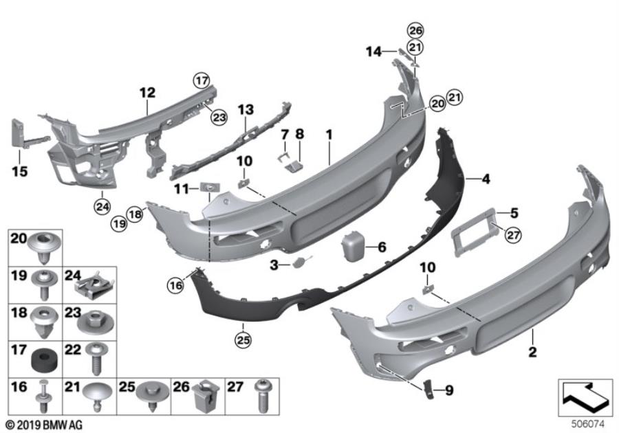 Diagram Trim cover, rear for your MINI