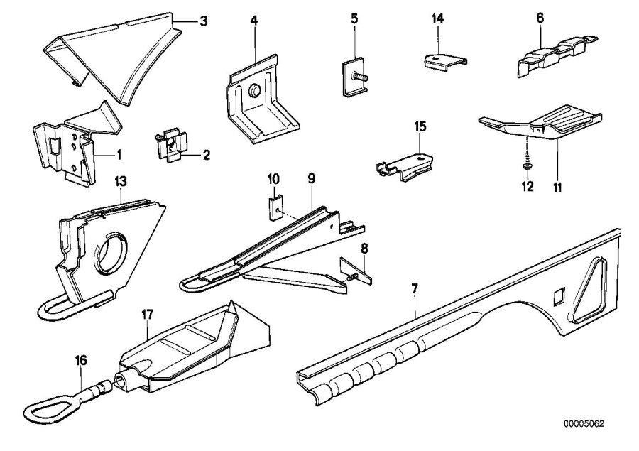 Diagram Front body parts for your BMW