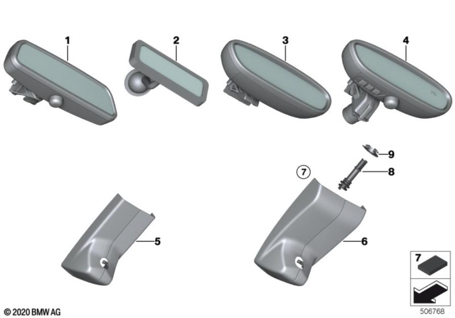 Diagram Interior mirror for your 2009 BMW M6   