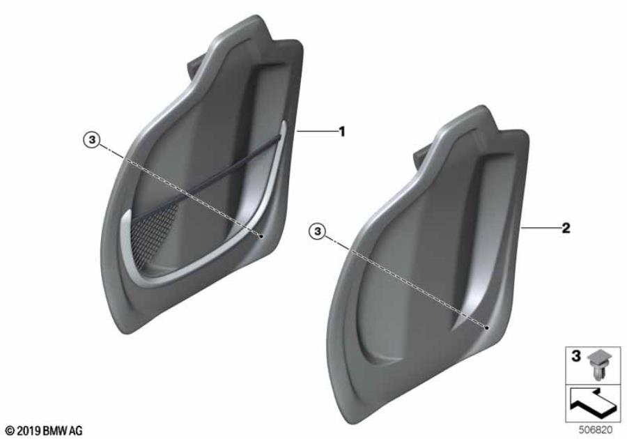 Diagram Front seat, backrest trim, rear panel for your BMW 228i  