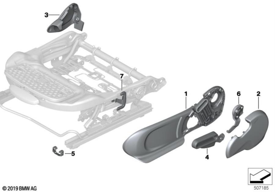 Diagram Seat front seat coverings for your MINI