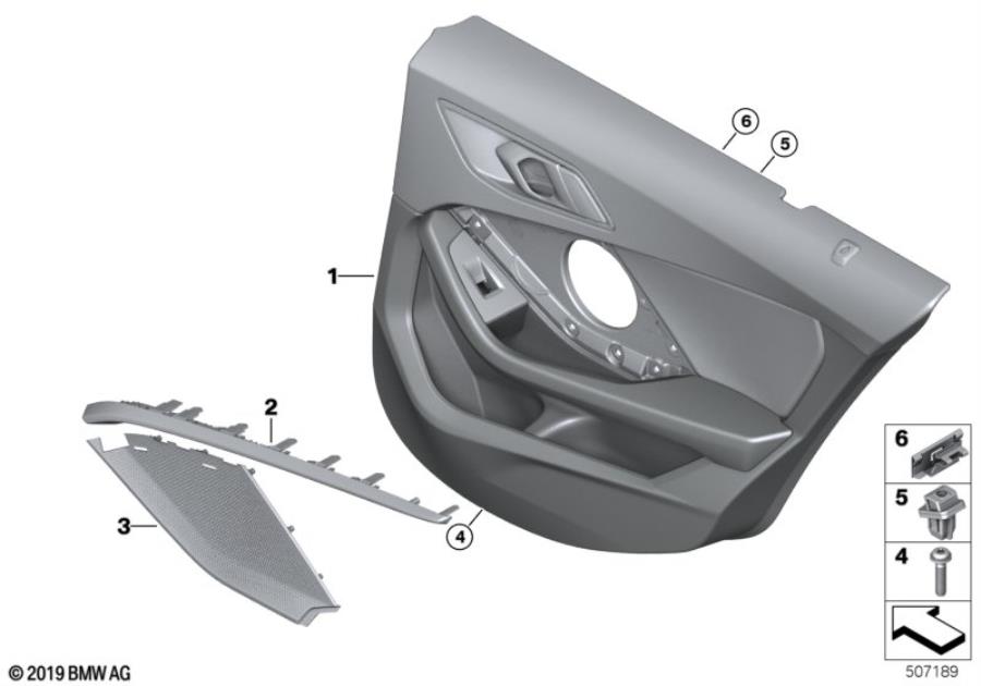 Diagram Door trim, rear for your 2023 BMW X3  30eX 