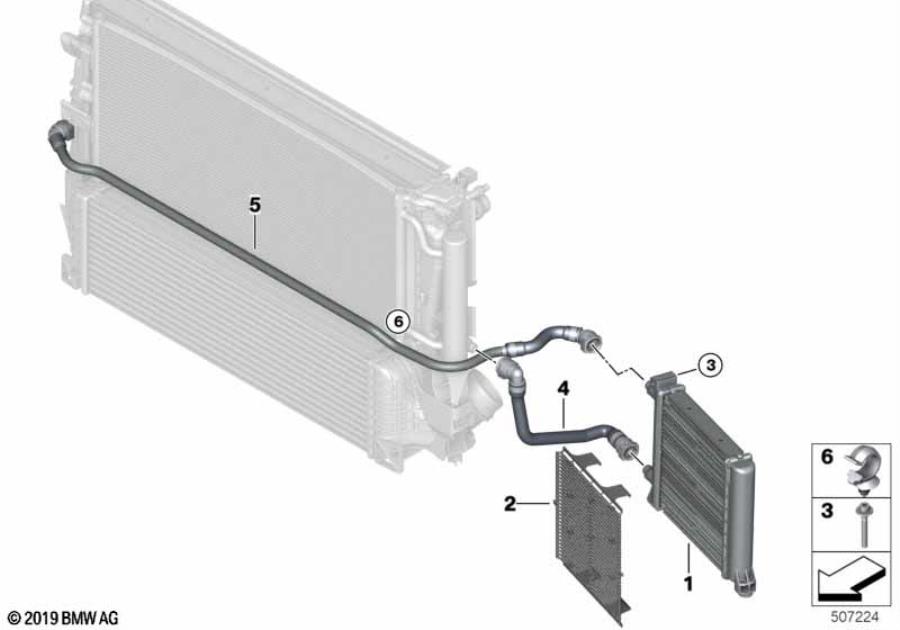 Diagram remote radiator for your MINI