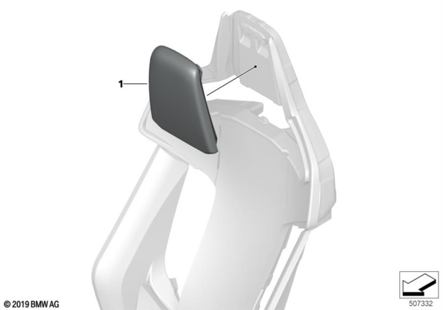 Diagram Front seat headrest, M-Sports seat for your 2012 BMW M6   