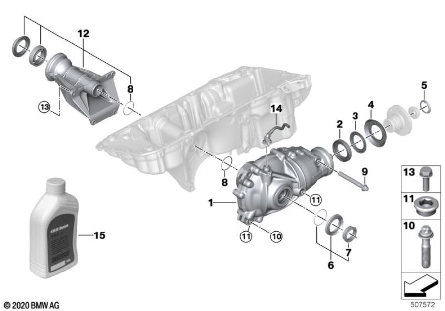 Diagram Front differential 170AL for your 2021 BMW 430iX Coupe  