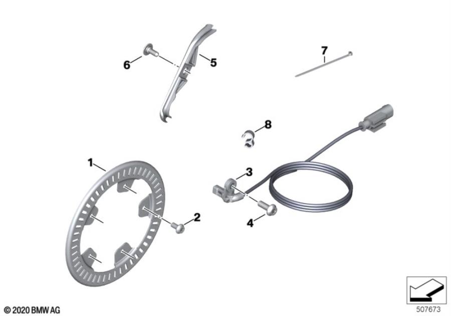 Diagram Front wheelspeed sensor for your BMW