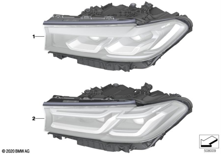Diagram Headlight for your BMW 750i  