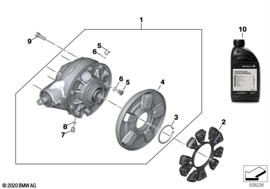 Diagram Right-angle gearbox, rear for your BMW