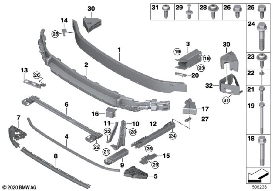 Diagram Carrier, front for your 2012 MINI Countryman   