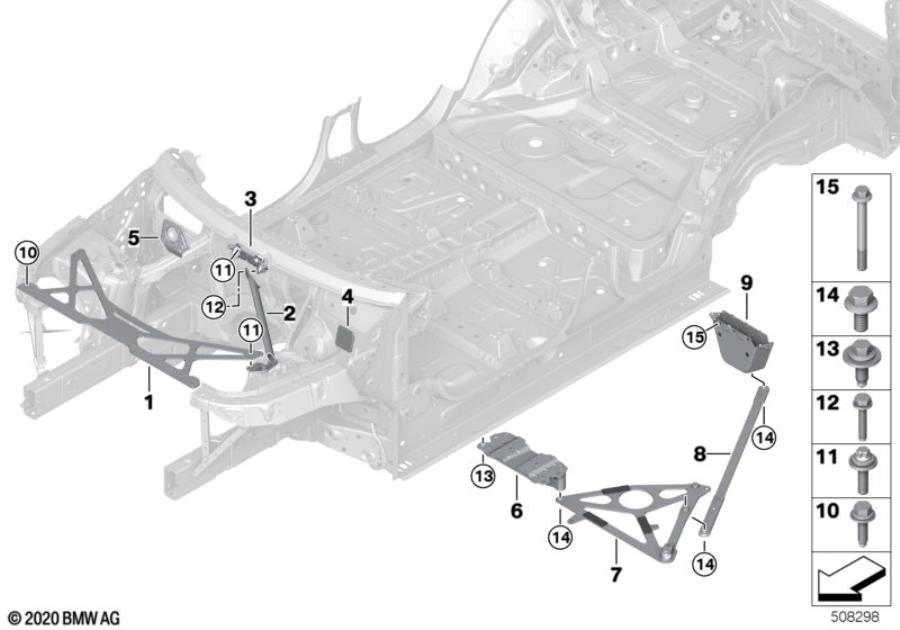 Diagram Reinforcement, body for your 2018 BMW X2 28i  