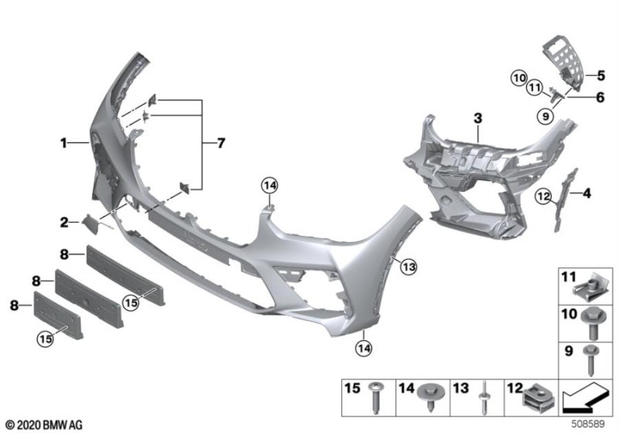 Diagram M Trim, front for your 2016 BMW 535dX   