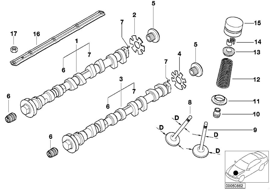 Diagram Valve Timing Gear - Cam Shaft for your 2018 BMW M6   