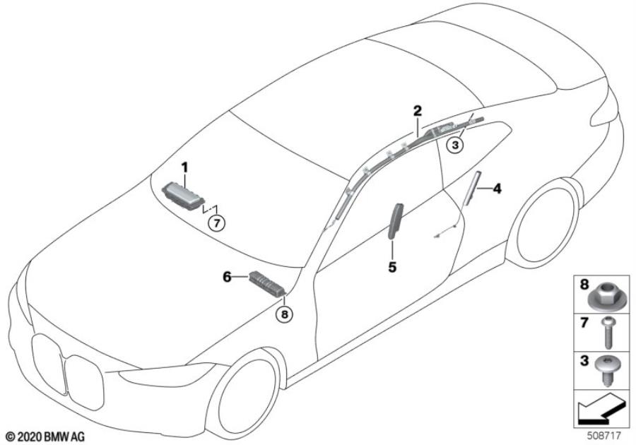 Diagram Airbag for your 2023 BMW X3  30eX 