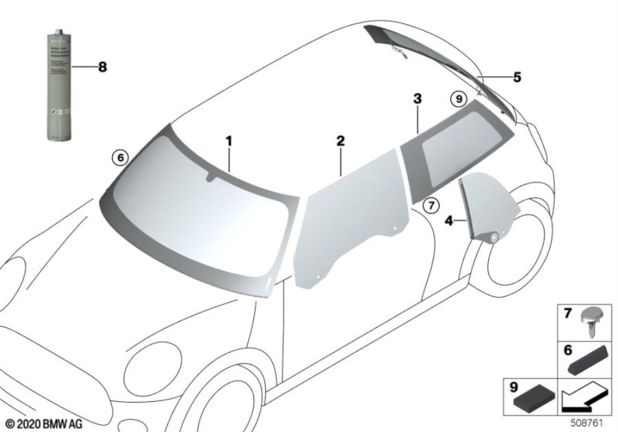 Diagram Glazing for your MINI