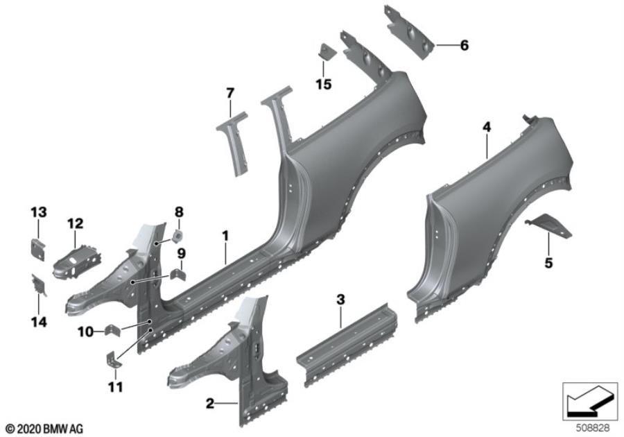 Diagram Body-side frame for your MINI