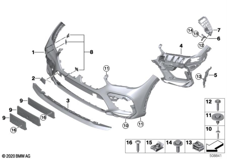 Diagram M Trim, front for your 2012 BMW M6   