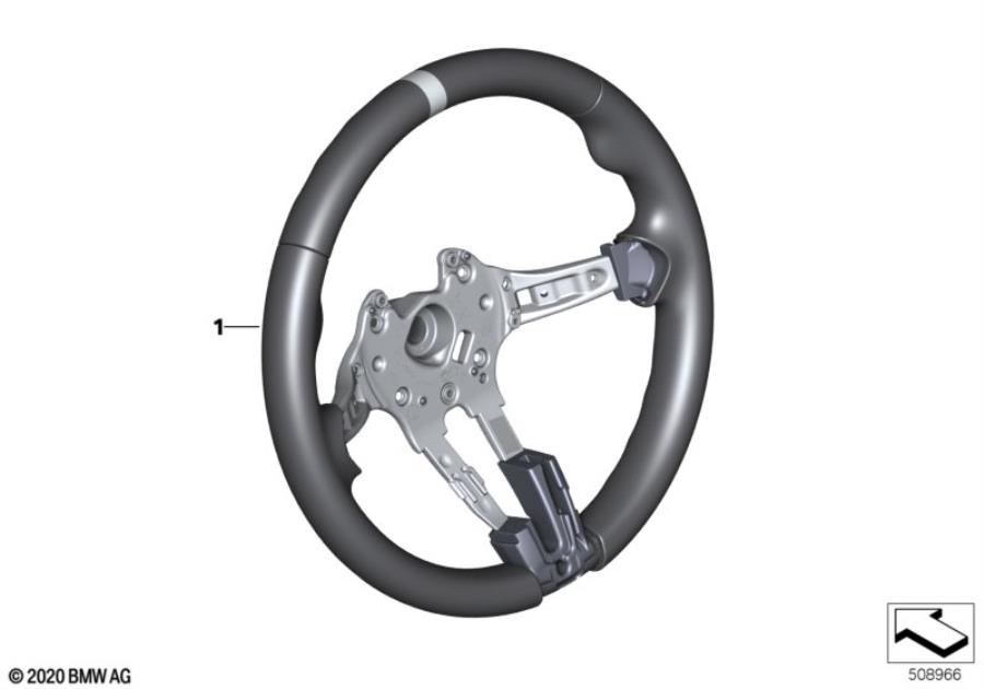 Diagram Individual Alcantara strg.wheel, KA 577 for your 2018 BMW 330e   