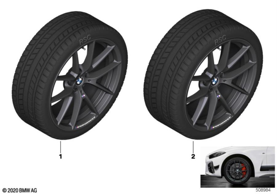 Diagram Winter wheel w.tire M Y-SPK.898M - 19" for your 2020 BMW 330iX   