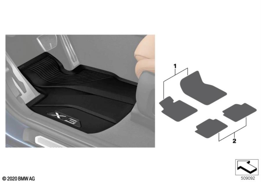 Full size assembly image of Floor mats, all-weather (1/1)