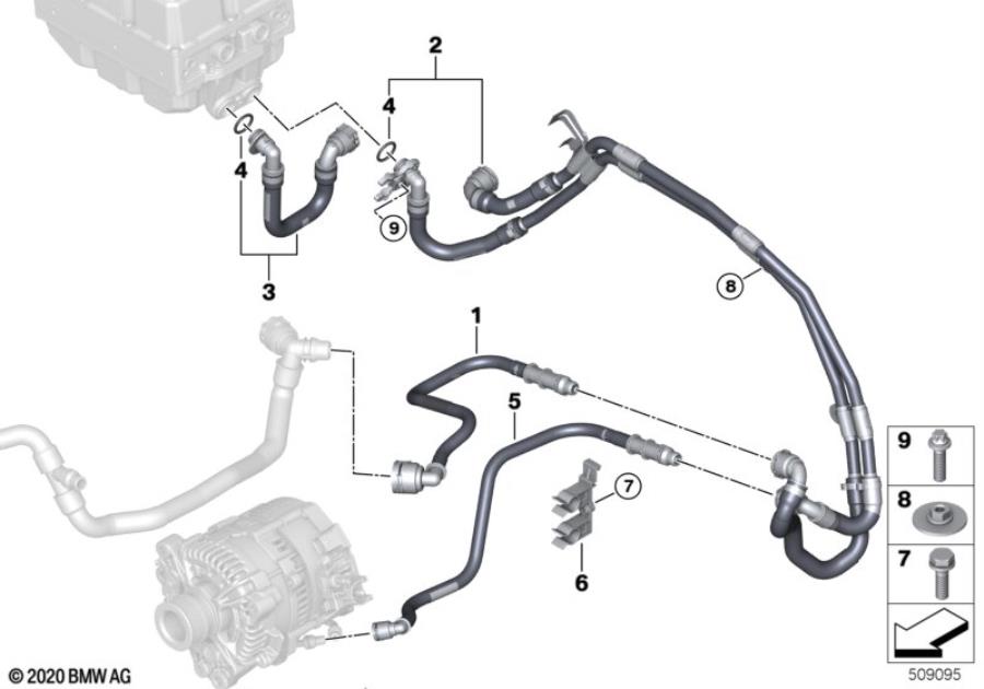 Diagram Coolant circuit high-volt.battery unit for your 2010 BMW M6   