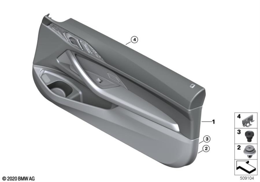 Diagram Door trim panel for your 2022 BMW 430i Convertible  