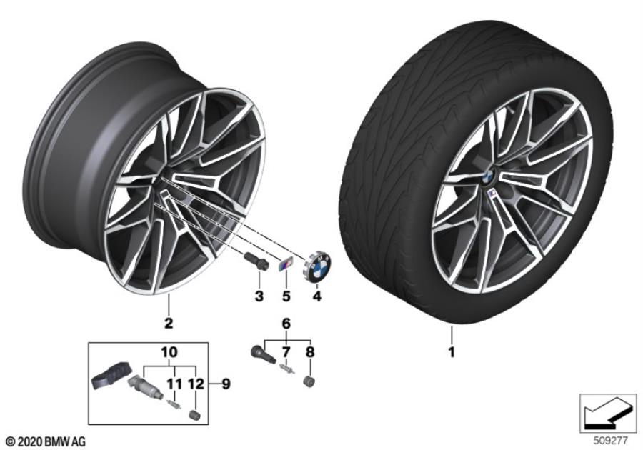 Diagram BMW LA wheel 825M - 19"-20" for your BMW