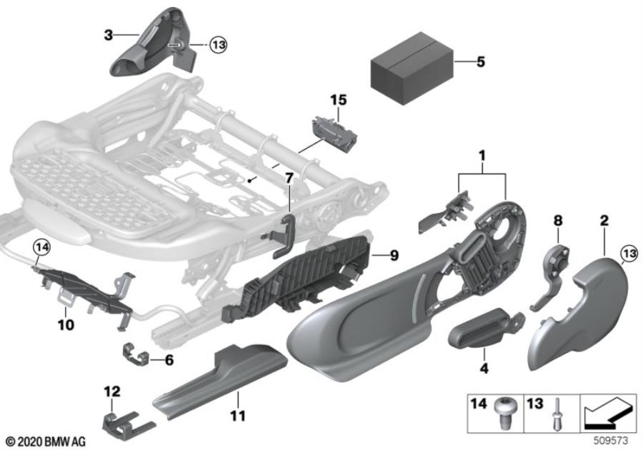 Diagram SEAT FRONT SEAT COVERINGS for your MINI