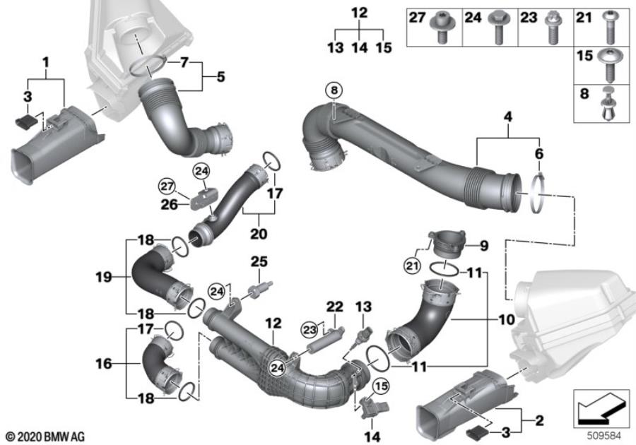 Diagram Air duct for your 2023 BMW M4   