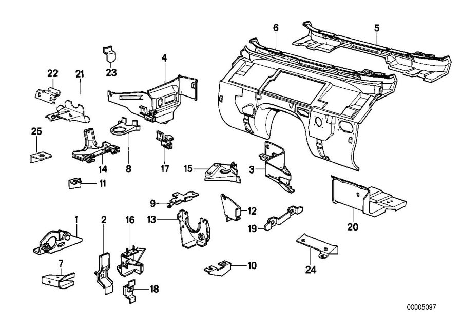 Diagram Splash wall parts for your 2017 BMW M6   