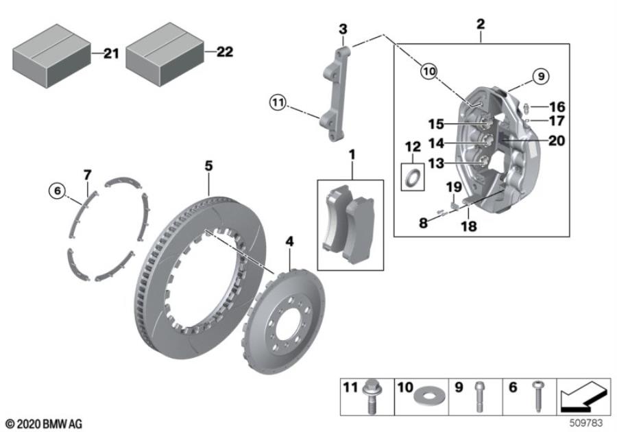 Diagram Front brake / brake disc for your 2005 BMW 750Li   