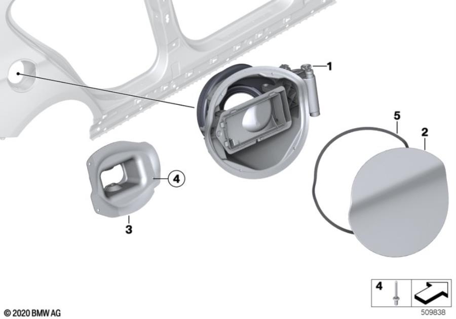 Diagram Fill-in flap for your 2018 BMW X2 28i  