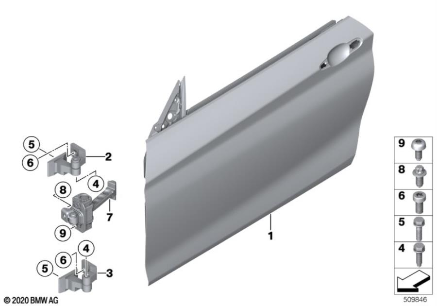 Diagram Door, front for your 2014 BMW M6   