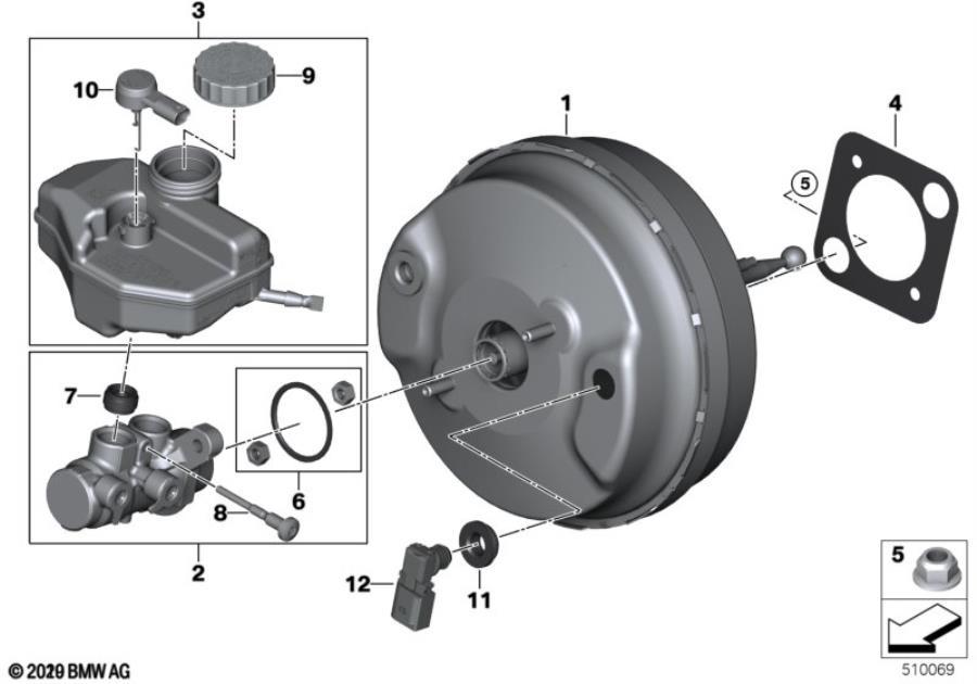 Diagram Power brake for your BMW M6  