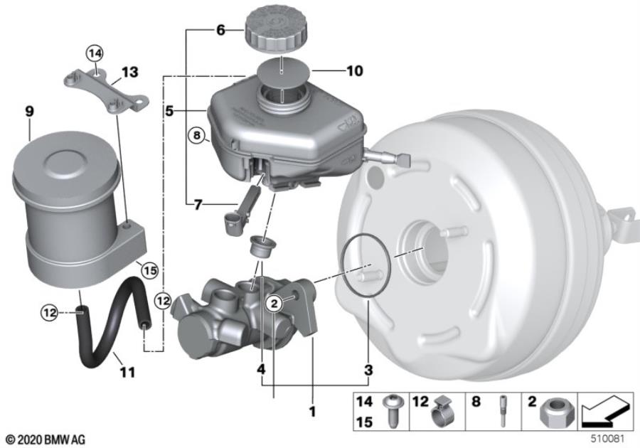 Diagram Brake master cylinder for your BMW