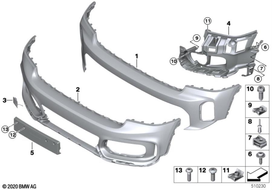 Diagram Trim cover, front for your MINI