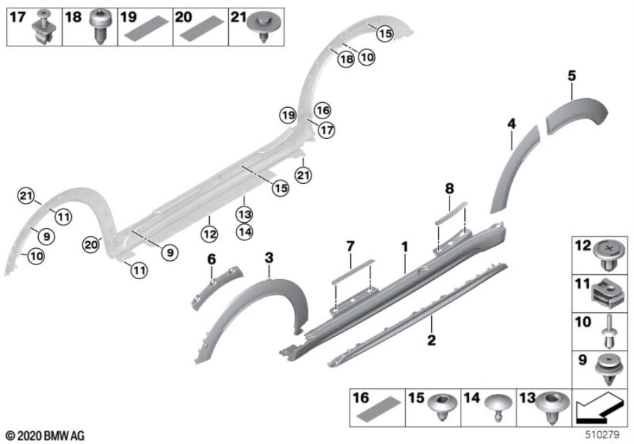 Diagram Cover door sill / wheel arch for your MINI