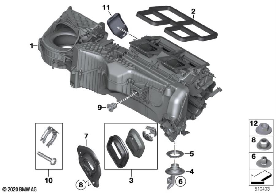 Diagram Housing parts - air conditioning for your BMW M2 CS Racing  