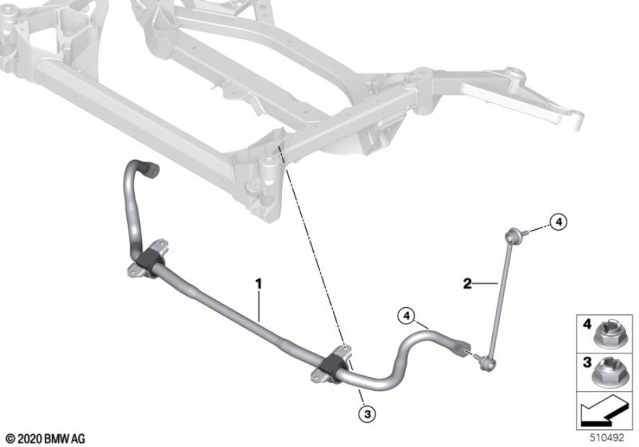 Diagram Stabilizer, front for your 2016 BMW M6   