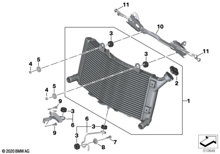 11Coolant radiator mounting hardwarehttps://images.simplepart.com/images/parts/BMW/fullsize/510649.jpg