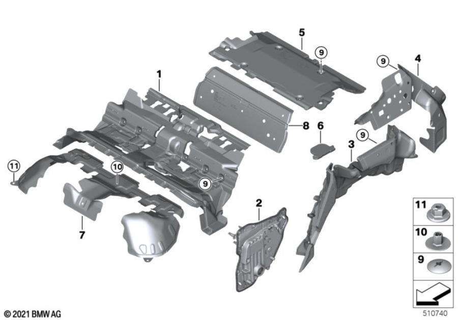 Diagram Sound insulating rear for your BMW M6  