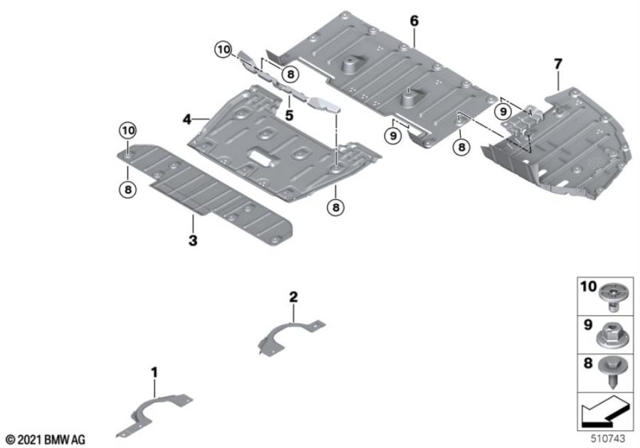 Diagram Underfloor coating for your 2009 BMW M6   