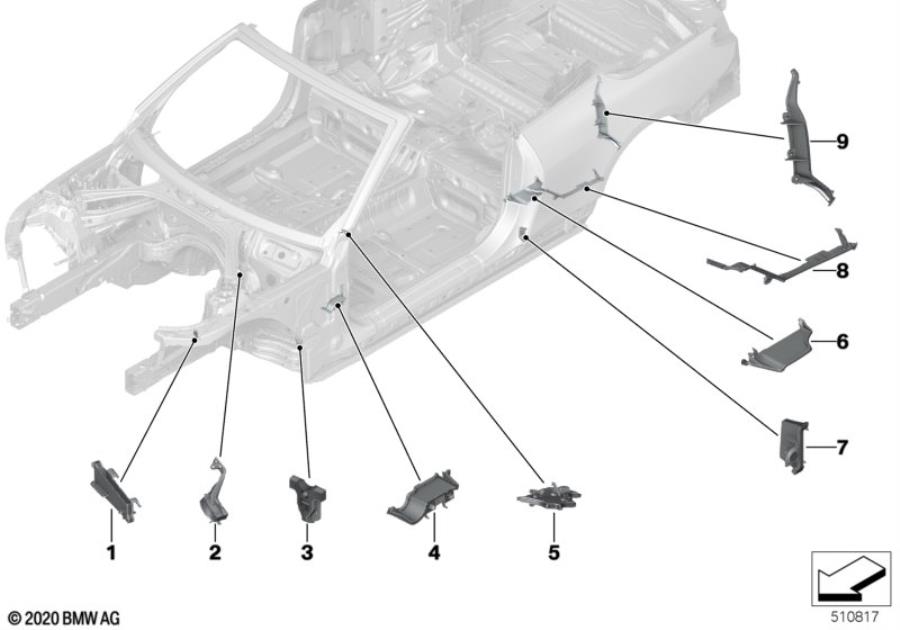 Diagram Cavity sealings for your 2009 BMW M6   