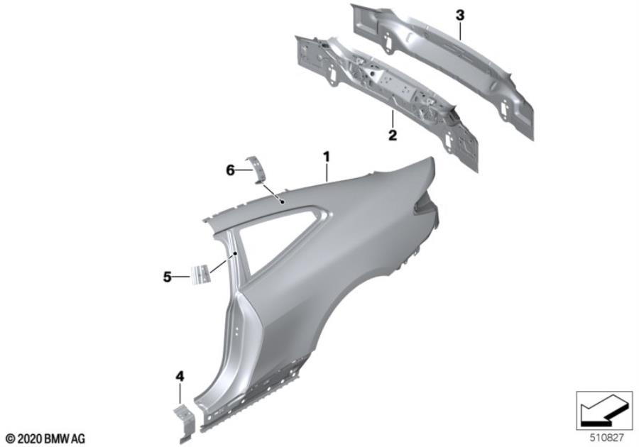 Diagram Side panel/tail trim for your 2013 BMW