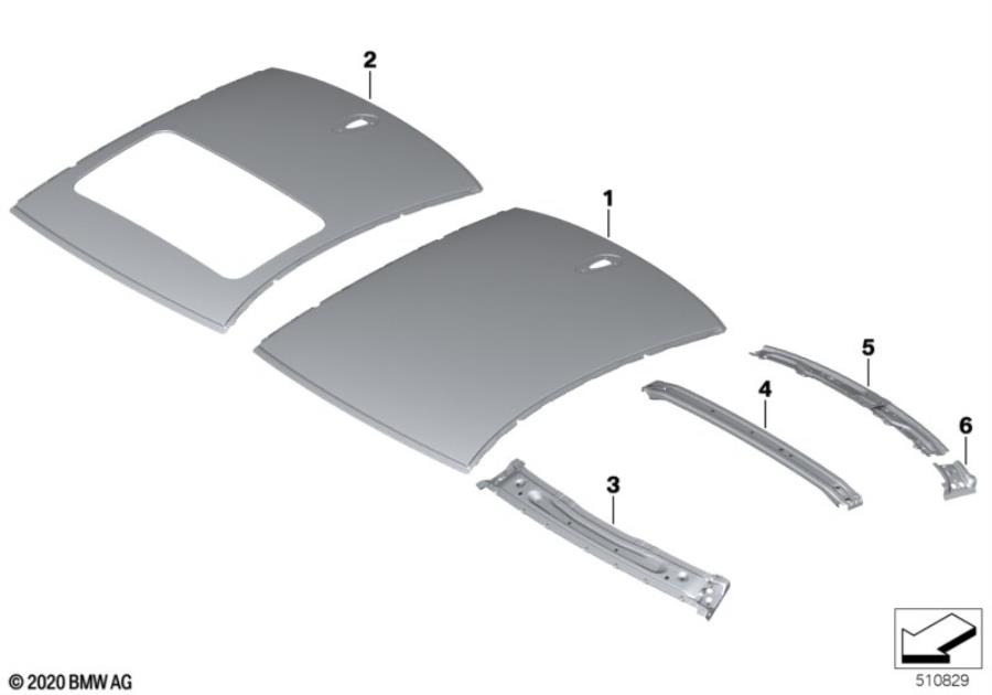 Diagram Roof for your BMW M4  