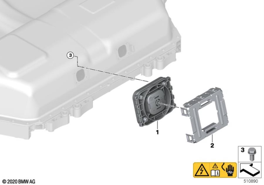 Diagram High-voltage battery vent unit for your 2006 BMW M6   