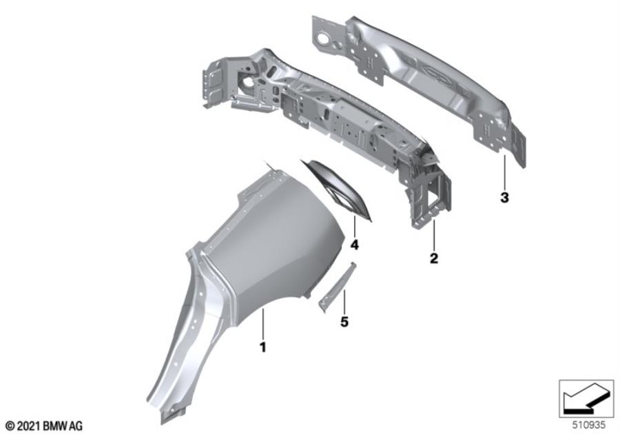 Diagram Side panel/tail trim for your 2024 BMW iX   