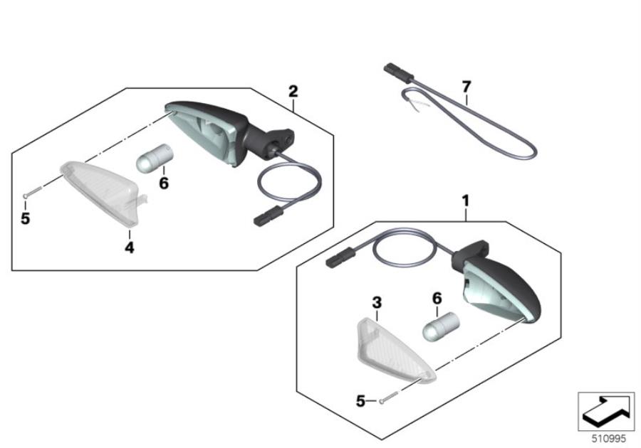 Diagram Turn signals, rear for your 2015 BMW R1200R   