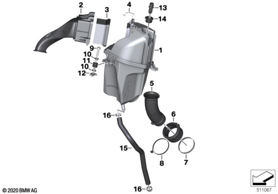 07Intake silencer / Filter cartridge Intake silencer / Filter cartridgehttps://images.simplepart.com/images/parts/BMW/fullsize/511067.jpg